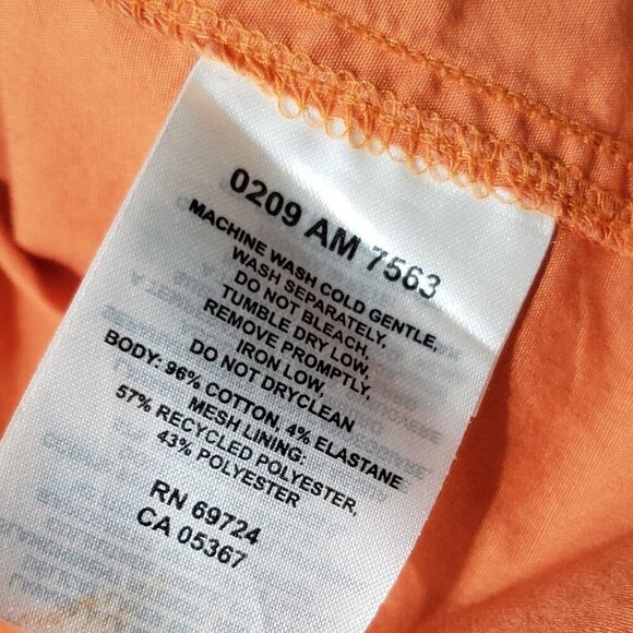 Orange Columbia Vented Fishing Hiking Shirt  Short Sleeve  Men's Size Large - Picture 5 of 5